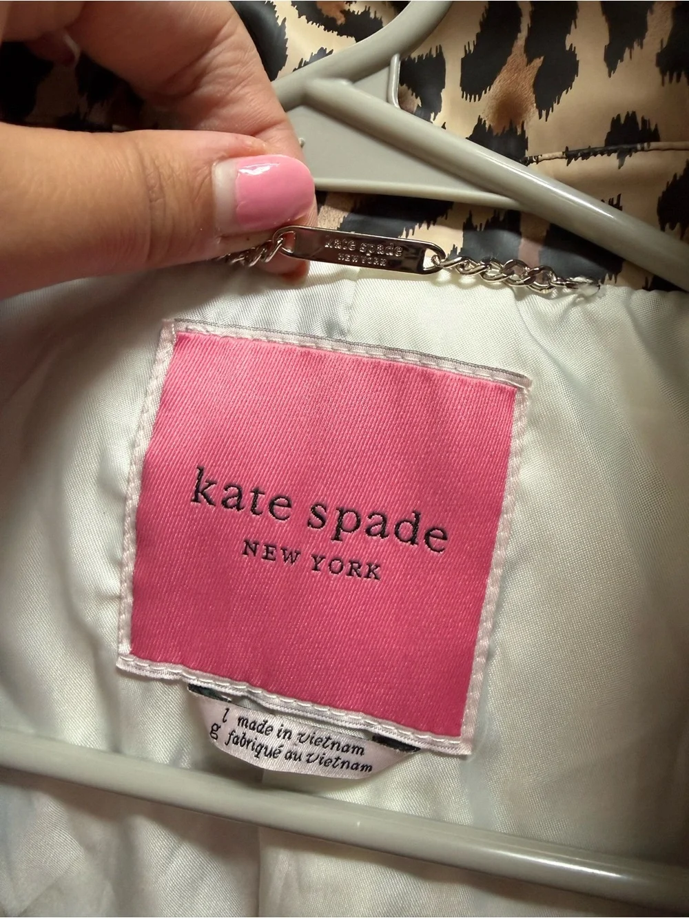 NWOT kate spade Leopard Print Rain Jacket